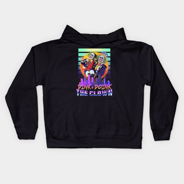 Dink Doink Retrowave Kids Hoodie by RetroVania